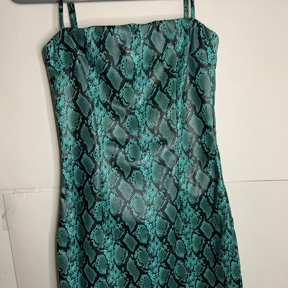 TIGER MIST SNAKE SKIN BODY-CON DRESS
